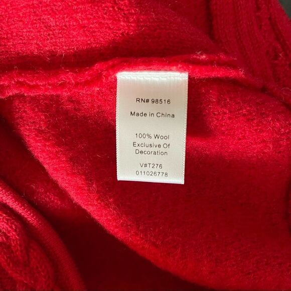 Coldwater Creek Wool Zip Snowflake Vest - Picture 4 of 4